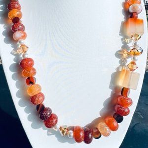 Fire opal Neckalce
